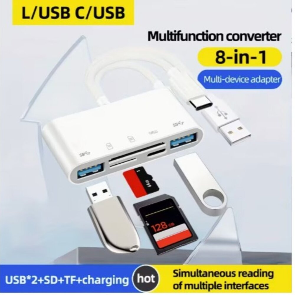 8-in-1 Multi-Device Memory Card Reader